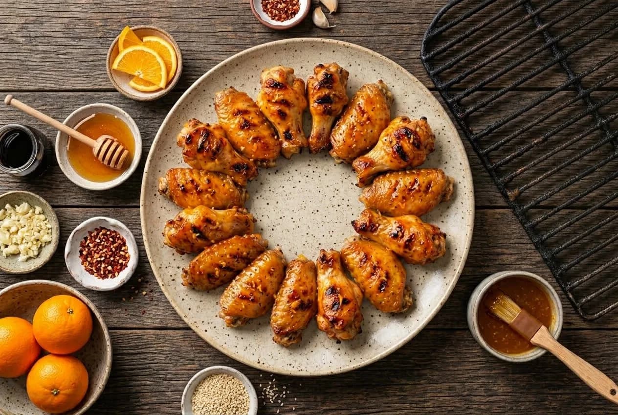 Крылья куриные гриль в апельсиновой глазури — фото 1 из 2