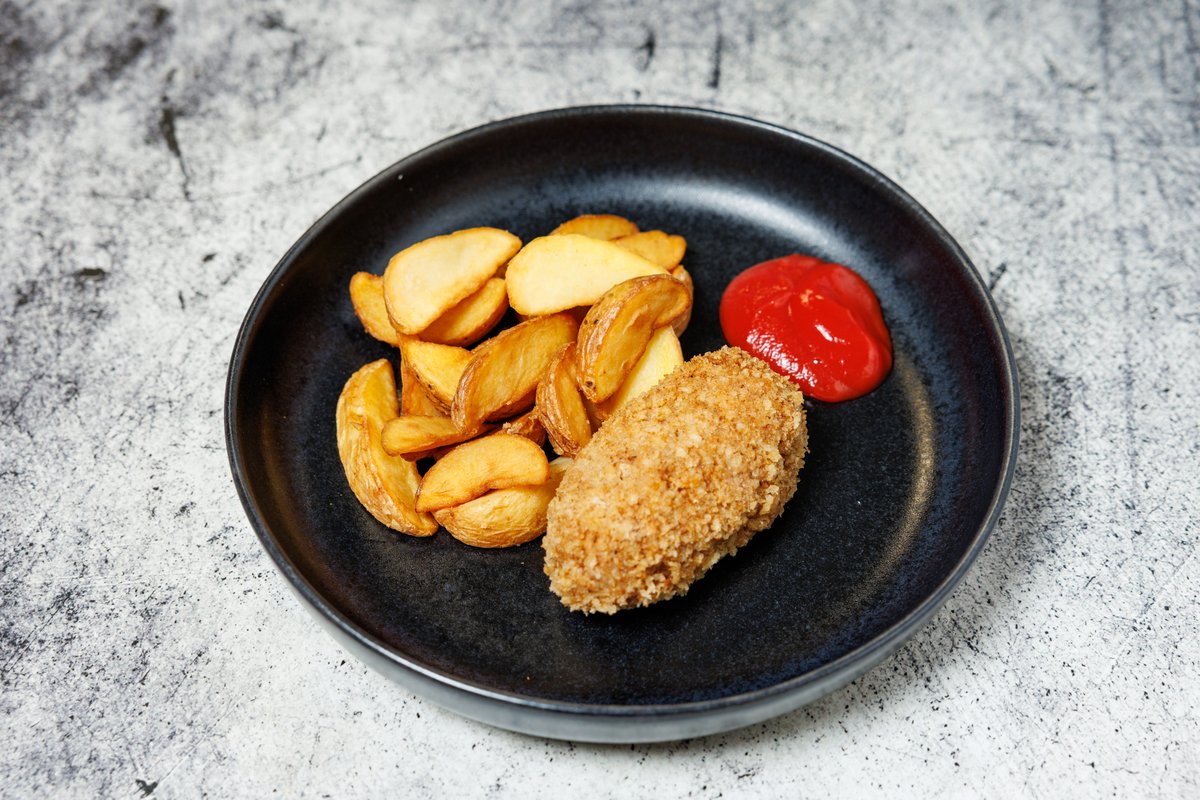 Котлета куриная с картофелем по деревенски+кетчуп 85/120/30гр